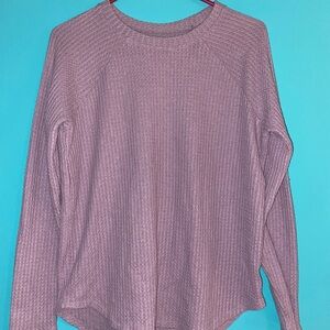 American Eagle Outfitters Pink Ribbed Sweatshirt